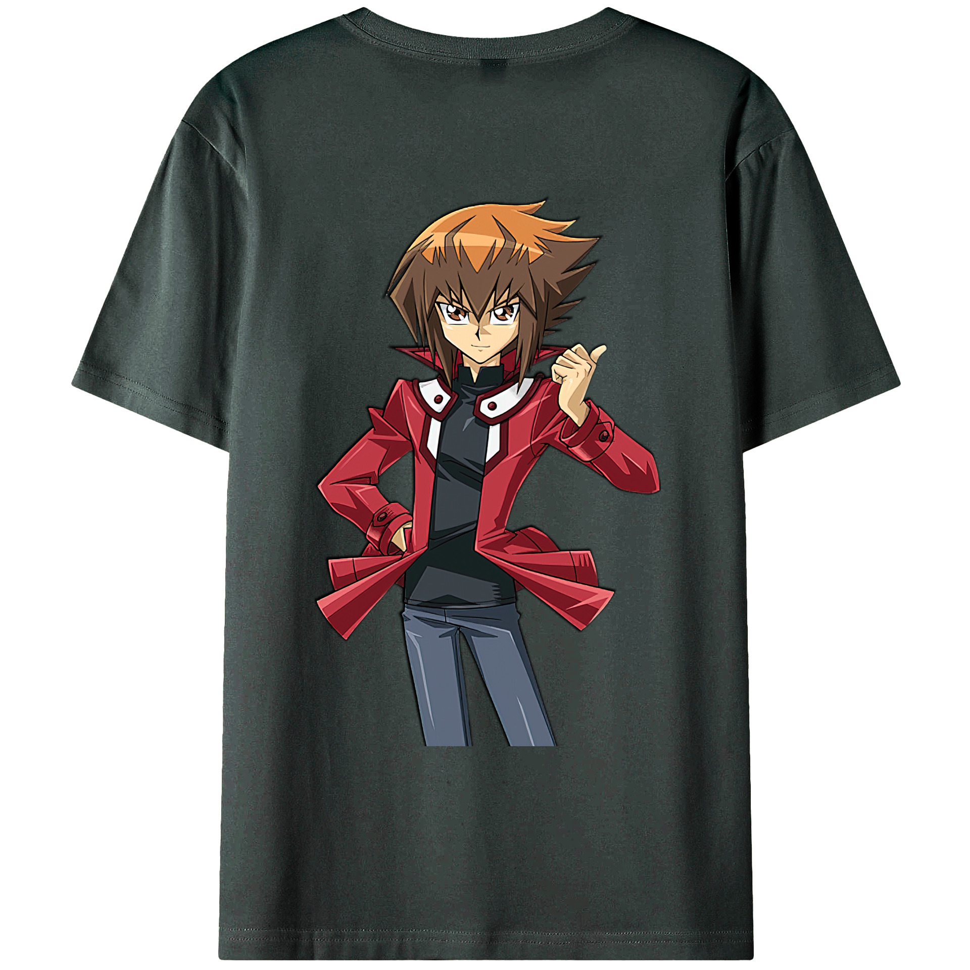 （画像用） 遊☆戯☆王 Yu-Gi-Oh! 綿100％ メンズ半袖Tシャツ（バックプリント） 通気性